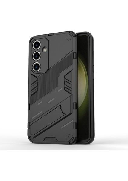 Samsung Galaxy S25 Matrix Serisi Armor Standlı Perfect Koruma Kılıf - Siyah AL3416