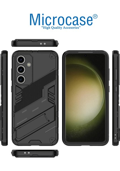 Samsung Galaxy S25 Matrix Serisi Armor Standlı Perfect Koruma Kılıf - Siyah AL3416 fırsatları