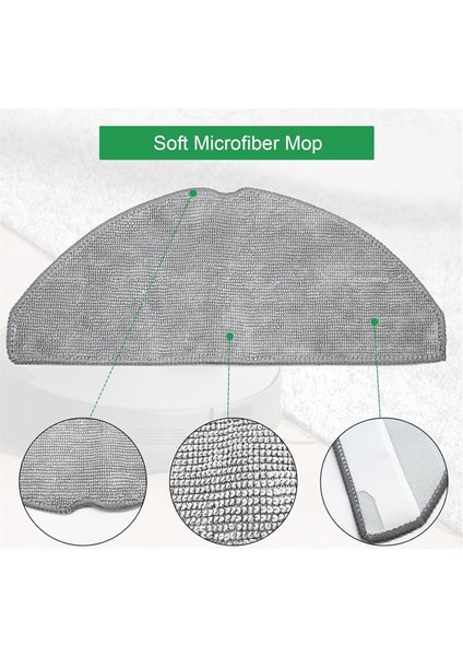 L60 Robot Süpürge Için 4'lü Mop Bezi Yedek Parçası, Mikrofiber Ped Yıkanabilir Aksesuarlar (Yurt Dışından)