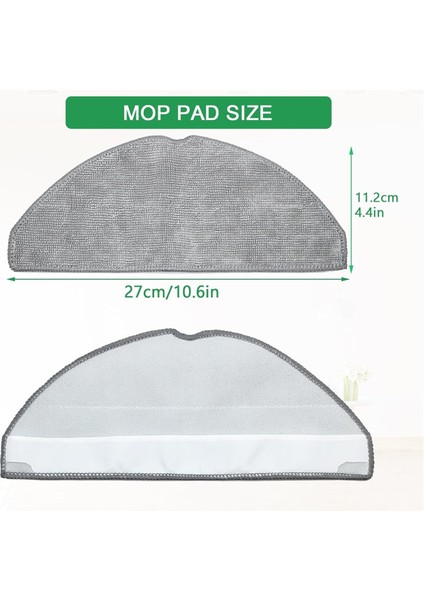 L60 Robot Süpürge Için 4'lü Mop Bezi Yedek Parçası, Mikrofiber Ped Yıkanabilir Aksesuarlar (Yurt Dışından)