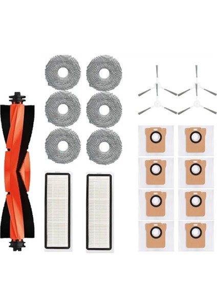 Robot Vakum X20 +/ Plus Aksesuarları Toz Torbası Paspas Bezi Ana Yan Fırça Filtre Yedek Parçaları (Yurt Dışından)