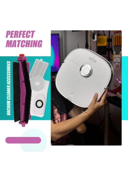 V12 / J12 Ultra Elektrikli Süpürge Yedek Parçaları Için 18 Adet Ana Yan Fırça Filtre Paspas Bezi Toz Torbası (Yurt Dışından) fırsatları