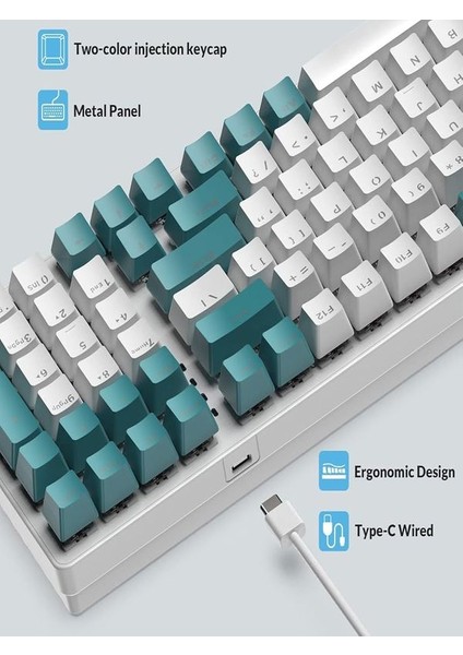 9 Full Rgb Aydınlatma Modlu %100 Kablolu Gerçek Mekanik Klavye Oyuncu Klavyesi Gamer Pubg
