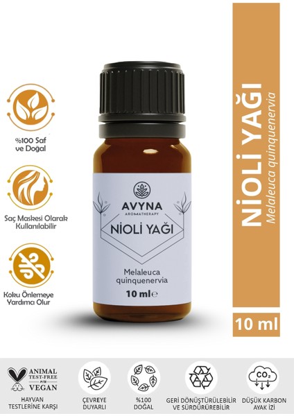Nioli Uçucu Yağı 10 ml %100 Saf ve Doğal (Niaouli Essential Oil)