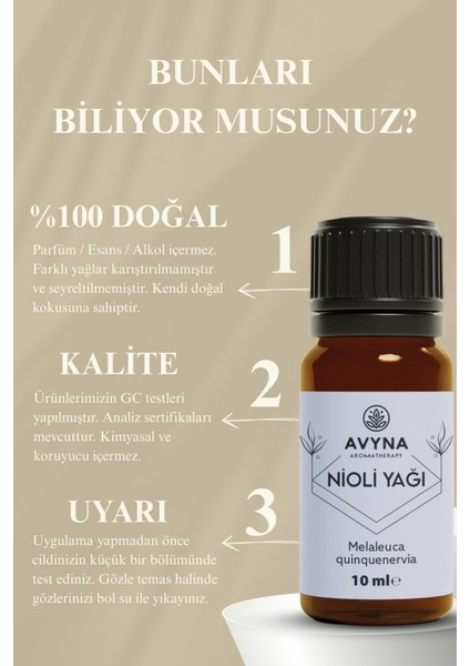 Nioli Uçucu Yağı 10 ml %100 Saf ve Doğal (Niaouli Essential Oil)
