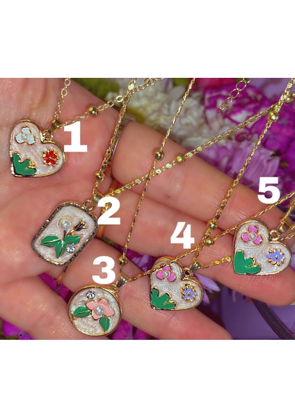 Kiwito Jewelry Renkli Yaz Kolyesi Cıvıl Cıvıl Tablo Kolye indirimleri