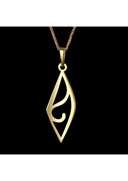 14 Ayar Altın Kolye Ucu Çizgi Sanatı Portresi GM4817 1 gr