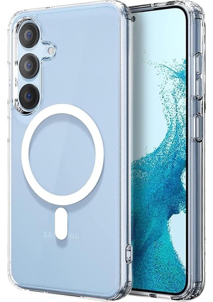 Samsung Galaxy S25 Için Magsafe Manyetik Darbeye Dayanıklı Yarı Esnek Plastik Tpu Kılıf - AL8115