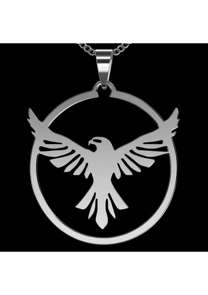 925 Ayar gümüş kolye şahin SM4607