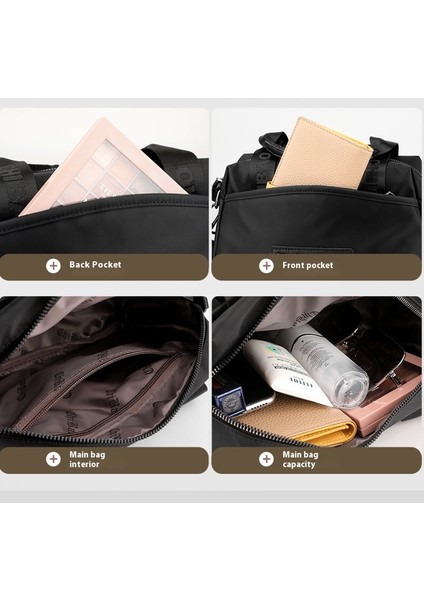 Moda Yüz Kadın Çantası Basit Crossbody Büyük Kapasiteli Su Geçirmez Omuz Çantası (Yurt Dışından)