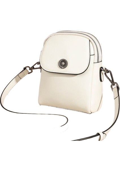 Hakiki Deri Omuz Küçük Çanta Yeni Kadın Crossbody Çanta Moda Çok Katmanlı Cep Telefonu Çantası (Yurt Dışından)
