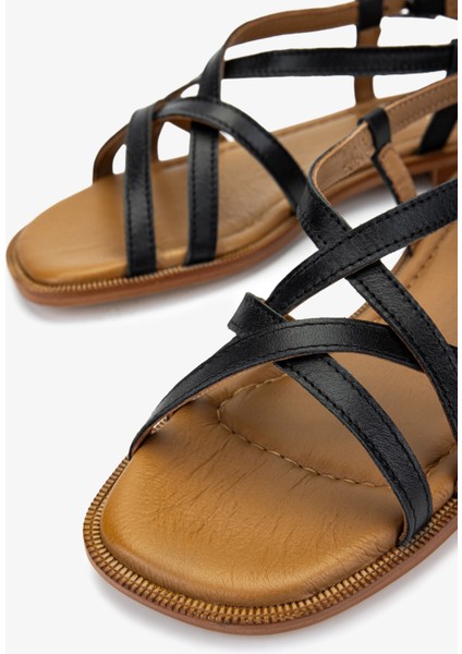 Kadın Deri Altın Rugan Düz Sandalet 838 16213 Bn Sndlt Y25 Altın Rgn modelleri