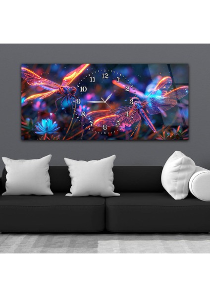 Yatay Saatli Ortadan Sanat Temalı Cam Tablo YSOS141 fiyatları