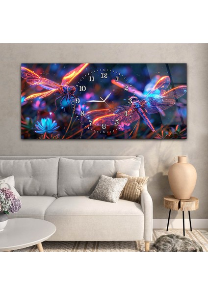 Yatay Saatli Ortadan Sanat Temalı Cam Tablo YSOS141 modelleri