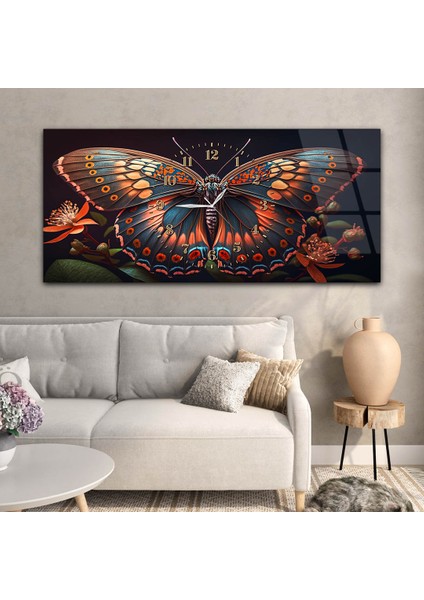 Yatay Saatli Ortadan Sanat Temalı Cam Tablo YSOS119 modelleri