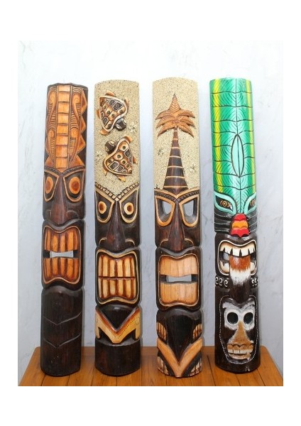 Ahşap Duvara Asmalı Maske 1 Metre