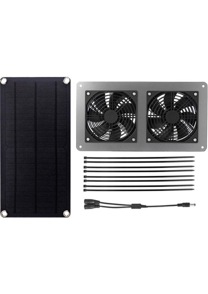 10 W 12 V Güneş Panelı Egzoz Fanı Hava Çıkarıcı Ofis Açık Köpek Tavuk Evi Sera Su Geçirmez Güneş Panelı B (Yurt Dışından)