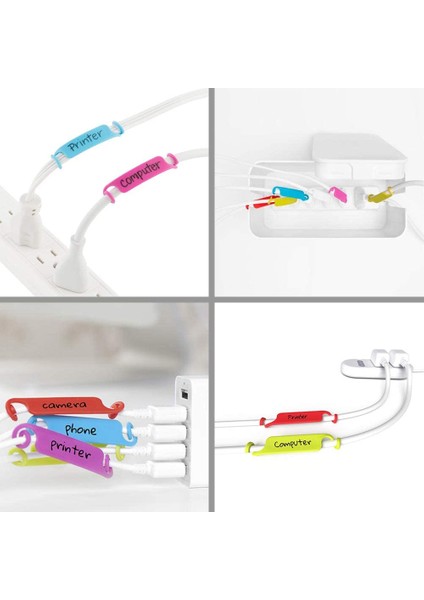 20 Adet Kablo Etiketleri Kablo Yönetim Etiketleri Çok Renkli Kablo Etiketleri Kablo Kimlik Etiketleri USB Bilgisayar Telefonu Şarj Cihazı (Yurt Dışından) modelleri