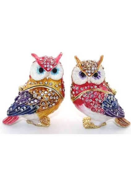 Swarovski Taşlı 2’li Baykuş Seti