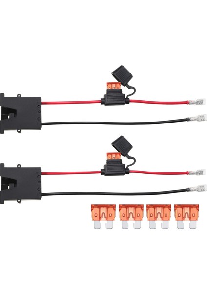 2 Adet Yedek 12 Volt Güç Adaptörü Kablo Demeti 6 Adet Sigorta, 12V Akü Demeti Binilebilir Oyuncaklar Için (Yurt Dışından)