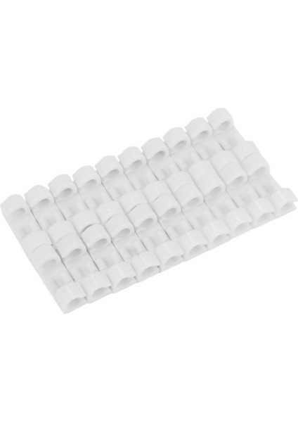 20 Adet/grup Tel Sabitleme Kelepçe Klipsi Masaüstü Tel Temizleme Klipleri Tutucu Kelepçeleri Kablo Klip Cihazı USB Kablosu Klipleri Tutucu Organizatör (Beyaz) (Yurt Dışından)