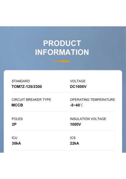 Tomzn 2p Dc 1000V Güneş Kalıplı Kasa Devre Kesici Mccb Aşırı Yük Koruması Şalter Koruyucusu Güneş Fotovoltaik Pv Için, 125A (Yurt Dışından) modelleri
