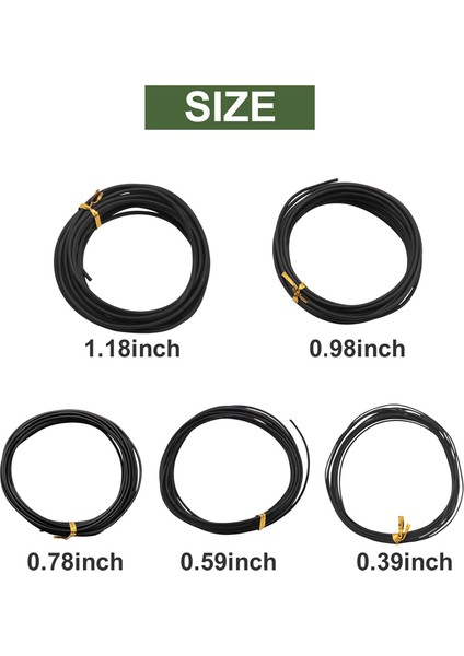 10 Rulo Bonsai Teli 5 Boyutta Eloksallı Alüminyum Bonsai Eğitim Teli - 1,0 Mm, 1,5 Mm, 2,0 Mm, 2,5 Mm, 3,0 mm Siyah (Yurt Dışından) indirimleri