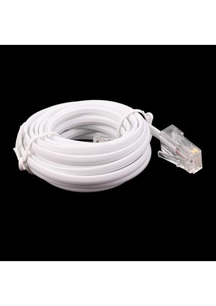 RJ11 6P4C - RJ45 8P4C Modüler Telefon Internet Uzatma Kablosu 3 Metre (Yurt Dışından) fırsatları