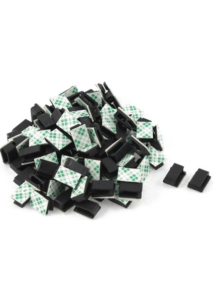 100 Adet Yapışkanlı Tel Kordon Kablo Tutucu Kravat Klip Organizatör Damla Kelepçesi (Yurt Dışından)