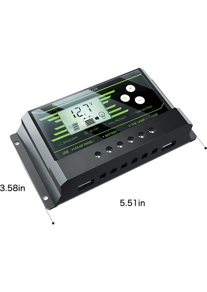 10A Pwm Çift USB Maksimum Akım 2,5A'YA Kadar Arkadan Aydınlatmalı Solar Şarj Kontrol Cihazı (Yurt Dışından) indirimleri