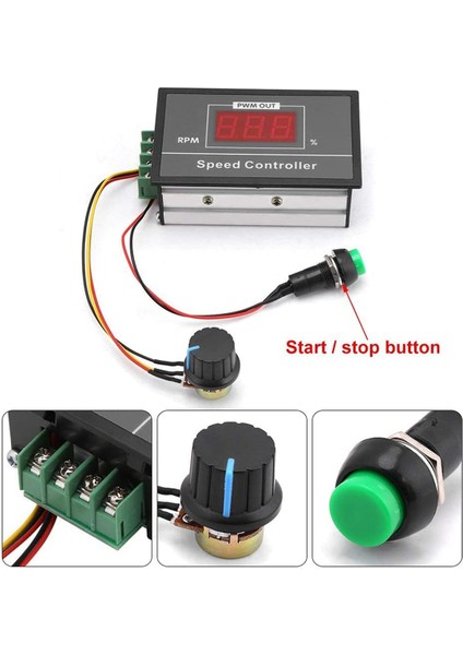 Dc Motor Hız Kontrol Cihazı Dc 6-60V 12V-48V 30A Pwm Ayarlanabilir Kademesiz Regülatör Regülatörü Motor Hız Kontrol Cihazı (Yurt Dışından)
