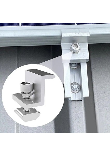 10 Adet Güneş Fotovoltaik Braket Alüminyum Alaşımlı Kelepçe Güneş Modülü Güneş Paneli Raf Montajları Aksesuarları Pv Kelepçesi B (Yurt Dışından) modelleri