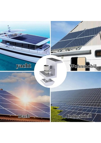 10 Adet Güneş Fotovoltaik Braket Alüminyum Alaşımlı Kelepçe Güneş Modülü Güneş Paneli Raf Montajları Aksesuarları Pv Kelepçesi B (Yurt Dışından) fırsatları