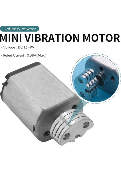 DC1.5V-9V 0.08A 3200RPM Çıkış Hızı Mikro Titreşimli Motor, 18X15X12MM Gümüş (Yurt Dışından) modelleri