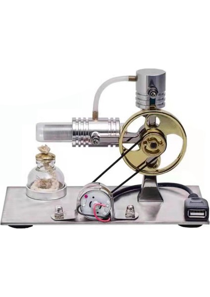 L-Shape Stirling Motor Modeli, USB Konektörlü ve Gece Işığı, Stirling Motor Modeli Eğitici Oyuncak (Yurt Dışından) fiyatları