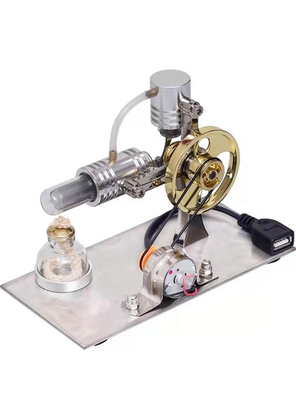 L-Shape Stirling Motor Modeli, USB Konektörlü ve Gece Işığı, Stirling Motor Modeli Eğitici Oyuncak (Yurt Dışından) fırsatları