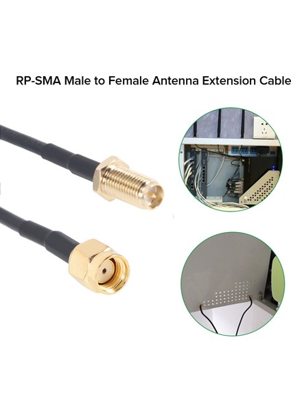 Rp - Sma Erkek - Dişi Wifi Anten Konnektörü Uzatma Kablosu Siyah 10 M (Yurt Dışından) fiyatları