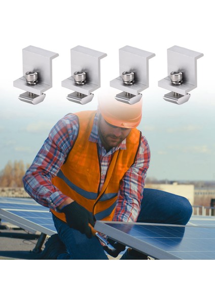 4 Parça Güneş Modülü Tutucu Uç Kelepçe Kiti, Güneş Paneli Kenar Kelepçe Braketleri, Güneş Uç Kelepçesi Ayarlanabilir Güneş Paneli, 30MM (Yurt Dışından) indirimleri