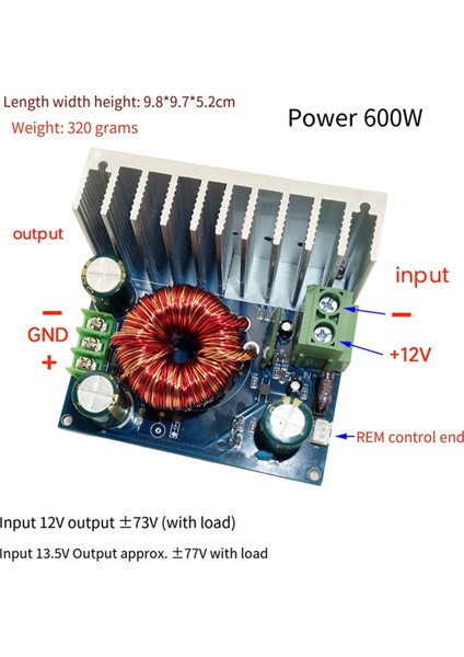 400W Yüksek Güçlü Amplifikatörler Güç Kaynağı Kartı Dc 12V'TAN Pozitif ve Negatif 73V'A Yükseltir (Yurt Dışından) indirimleri