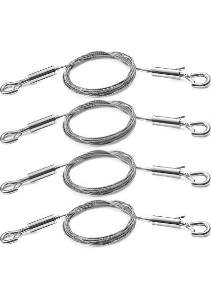 Ayarlanabilir Resim Asma Tel 4pcs Ayna Çerçevesi Seti - Ağır Hizmet Tipi Paslanmaz Çelik Tel Halat 3 Metre x 1.5mm (Yurt Dışından)