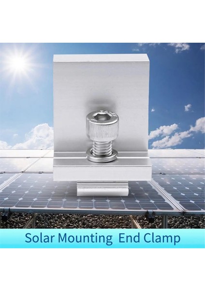 10 Adet Güneş Fotovoltaik Braket Alüminyum Alaşımlı Kelepçe Güneş Modülü Güneş Paneli Raf Montajları Aksesuarları Pv Kelepçesi C (Yurt Dışından)