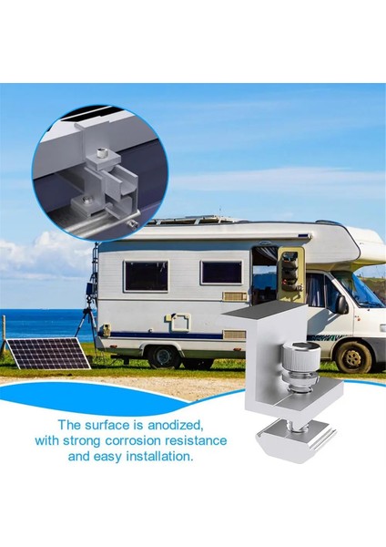 10 Adet Güneş Fotovoltaik Braket Alüminyum Alaşımlı Kelepçe Güneş Modülü Güneş Paneli Raf Montajları Aksesuarları Pv Kelepçesi C (Yurt Dışından) indirimleri