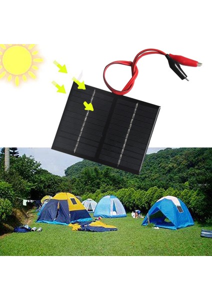 Küçük Elektrikli Ev Aletleri Için Klipsli Şarj Akü Sistemi Polikristalin Güneş Paneli ile 12V 1.5W Güneş Paneli (Yurt Dışından)