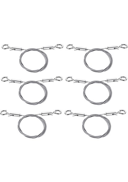 6 Adet Ayarlanabilir Resim Asma Teli, Kancalı 2m x 1.5mm Resim Teli, Paslanmaz Çelik Resim Teli Asma Kiti (Yurt Dışından)