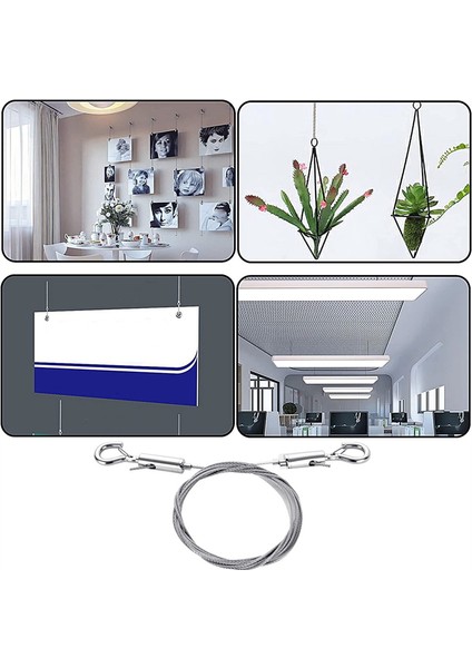 6 Adet Ayarlanabilir Resim Asma Teli, Kancalı 2m x 1.5mm Resim Teli, Paslanmaz Çelik Resim Teli Asma Kiti (Yurt Dışından) fırsatları