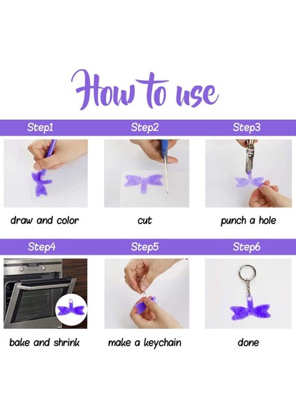 Isıyla Daralan Plastik Levha Paketi, Boş Büzülen Sanat Film Kağıdı Dahil 125 Pcs Anahtarlıklar Aksesuarları Dıy Süsler Için (Yurt Dışından) fırsatları