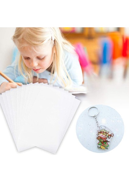 Isıyla Daralan Plastik Levha Paketi, Boş Büzülen Sanat Film Kağıdı Dahil 125 Pcs Anahtarlıklar Aksesuarları Dıy Süsler Için (Yurt Dışından) indirimleri