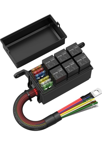 Yollu Otomobil Modifiye Sigorta Rölesi Kutusu Otomobil Modifiye Sigorta Rölesi Paneli, Otomobiller, Arabalar, Gemiler Için Uygun (Yurt Dışından)