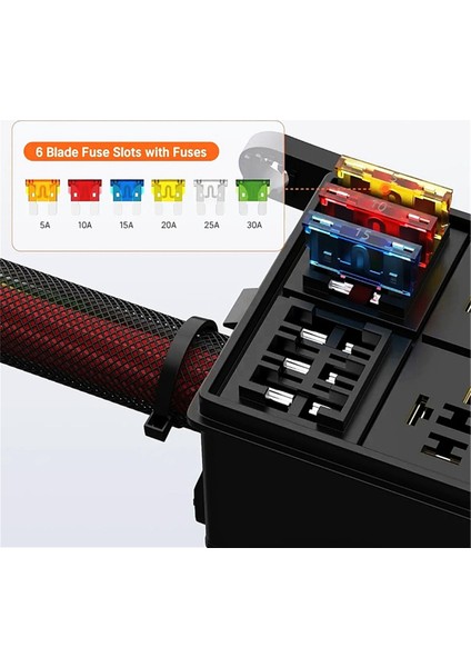 Yollu Otomobil Modifiye Sigorta Rölesi Kutusu Otomobil Modifiye Sigorta Rölesi Paneli, Otomobiller, Arabalar, Gemiler Için Uygun (Yurt Dışından) fiyatları