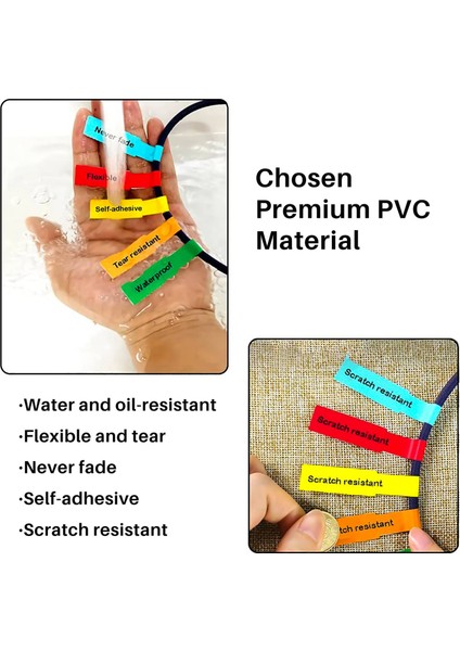 480 Adet Kablo Etiketleri Renkli Su Geçirmez Kablo Etiketleri Çıkartmalar Yırtılmaya Dayanıklı Esnek Çalışmalar Kablo Tanımlama Etiketleri (Yurt Dışından) indirimleri
